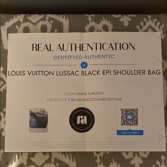 Louis Vuitton Lussac Black Epi Shoulder Bag with COA - Picture 11 of 13